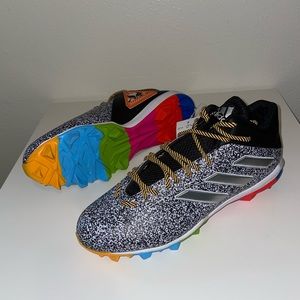 RARE Adidas Freak Mid MD Football Cleats Black Multi Color US Mens 13 EF8712